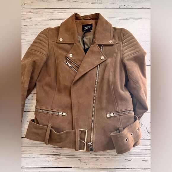 LAMARQUE Laeticia Suede Leather Jacket - Picture 7 of 8